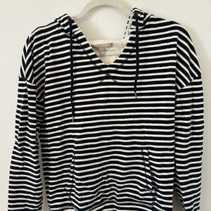 Banana Republic Women's Striped Sweater - Black and White